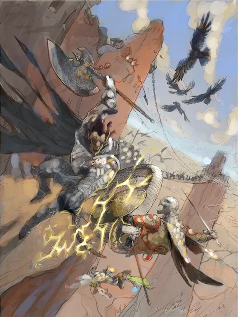 Color study 2 for Bloodcliff Keep.