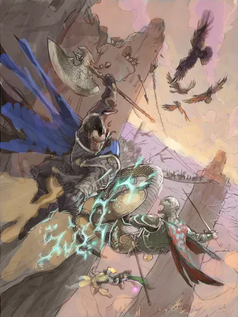 Color study 3 for Bloodcliff Keep.