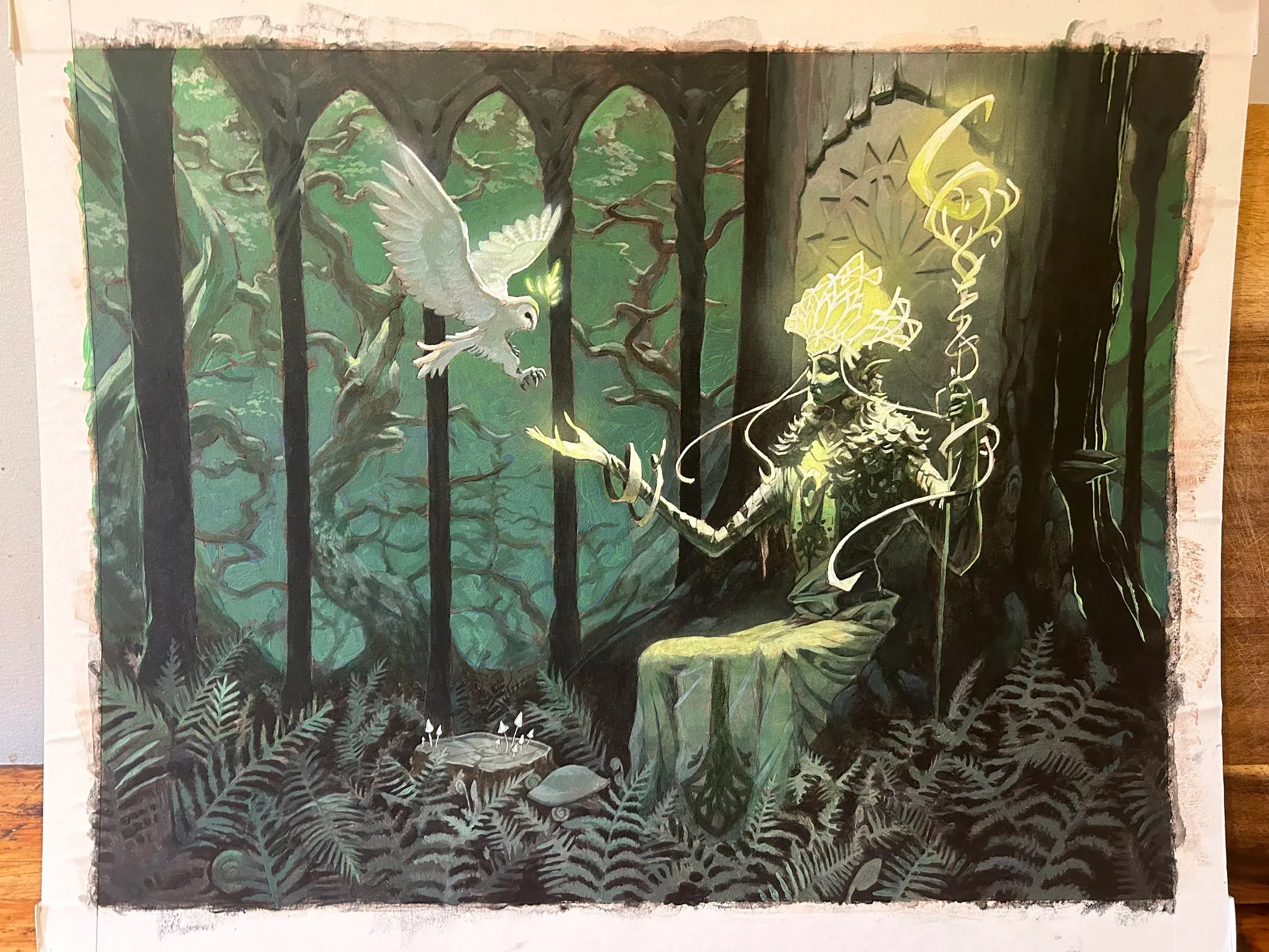 Near-final paint stage — glow effects and details being refined.